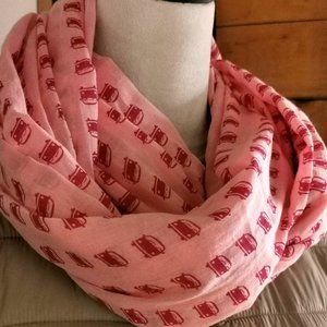 Women's cotton voile pink scarf shawl stole